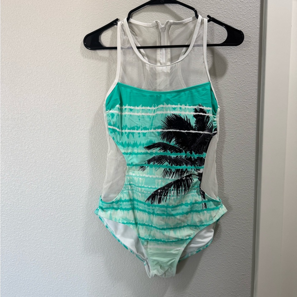 OP Women’s Tropical Palm One Piece Swimsuit